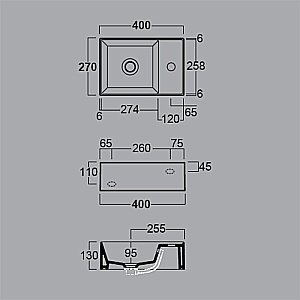 Раковина Simas Agile AG40 bi купить в интернет-магазине Sanbest