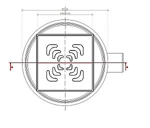Душевой трап без рамки PESTAN Confluo Standard Vertical Square 15x15 купить в интернет-магазине Sanbest