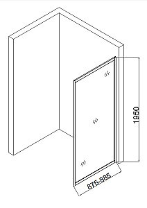 Душевой уголок Taliente 150х90 неугловой, стекло прозрачное/черный профиль купить в интернет-магазине Sanbest