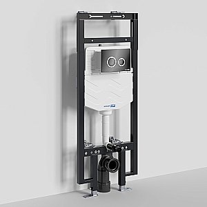 Инсталляция для унитаза WasserKraft Dinkel 58TLT.010.ME.PB01 с черной глянцевой кнопкой купить в интернет-магазине сантехники Sanbest