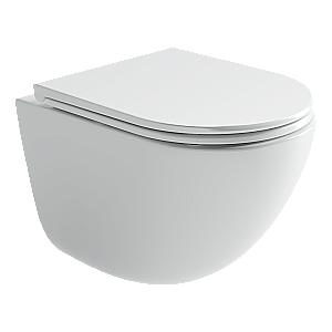 Унитаз подвесной Ceramica Nova Vogue CN4008T белый, с крышкой микролифт, безободковый, слив-торнадо купить в интернет-магазине Sanbest
