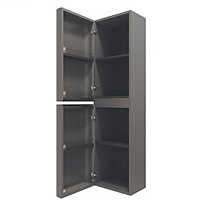 Шкаф подвесной Vincea Caprise VSC-4CA150MG 40 серый матовый для ванной в интернет-магазине сантехники Sanbest