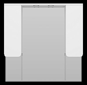 Зеркало со шкафом Misty Чегет 105 П-Чег-02105-01Л белый в ванную от интернет-магазине сантехники Sanbest