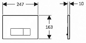 Кнопка для инсталляции Creavit ARC GP8003.00 хром матовая купить в интернет-магазине сантехники Sanbest