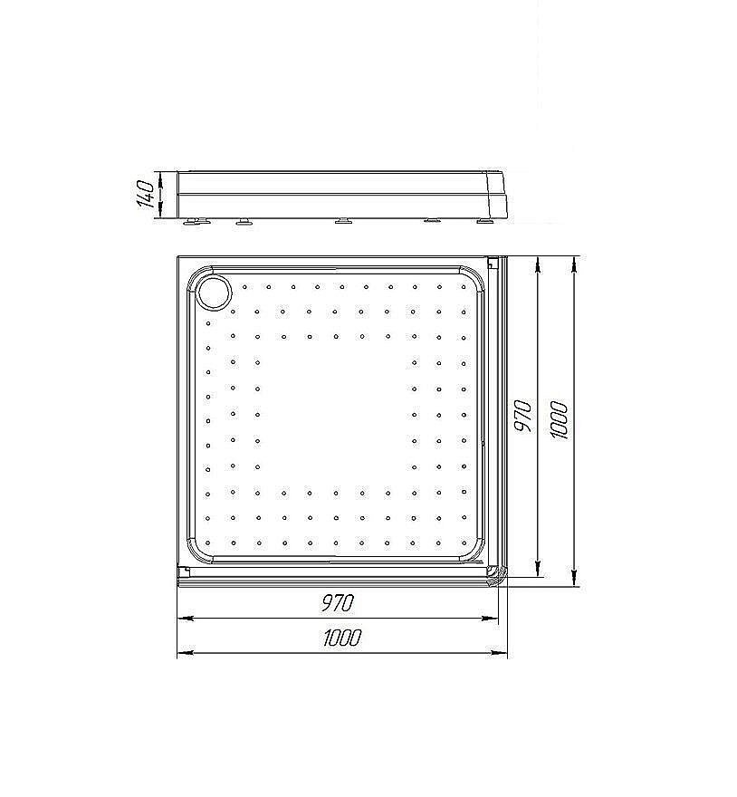 Душевой поддон Радомир Дрим 1-11-0-0-0-119 100х100 белый купить в интернет-магазине Sanbest