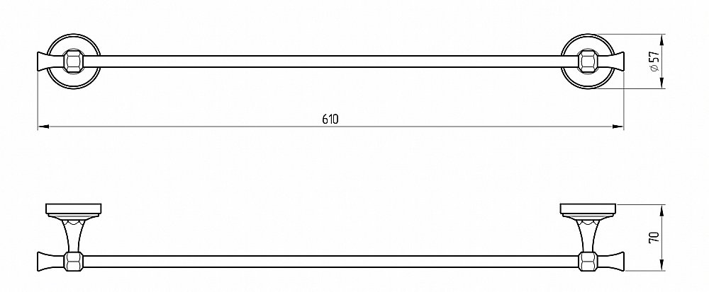 Полотенцедержатель Migliore Fortuna 27655 хром купить в интернет-магазине сантехники Sanbest