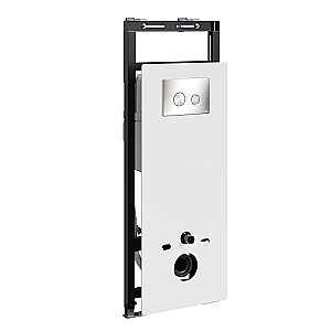 Инсталляция для унитаза WasserKraft Salm 27TLT.010.ME.WH.BN01 белая панель/кнопка никель купить в интернет-магазине сантехники Sanbest