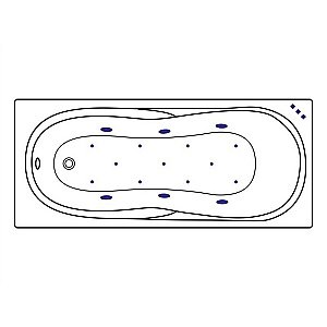Ванна акриловая EXCELLENT Sekwana RELAX WAEX.SEK17.RELAX.BR 170x75 белая с гидромассажем купить в интернет-магазине Sanbest