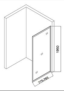 Душевой уголок Taliente 140х80 неугловой, стекло прозрачное/черный профиль купить в интернет-магазине Sanbest