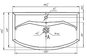 Тумба с раковиной Акватон Ария 80 М белая глянцевая для ванной в интернет-магазине Sanbest
