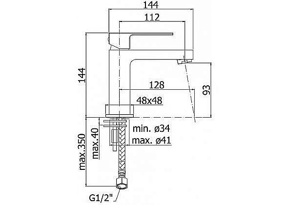Смеситель для раковины Paffoni Elle EL071CR купить в интернет-магазине сантехники Sanbest