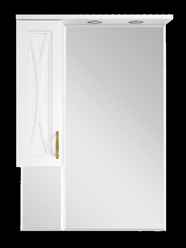 Зеркало со шкафом Misty Амбра 78,1 в ванную от интернет-магазине сантехники Sanbest