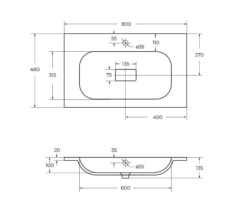 Тумба с раковиной Cezares RELAX 80 дуб карамельный для ванной в интернет-магазине Sanbest