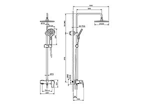Душевая система Aquatek БЕТТА AQ2140MB черная матовая купить в интернет-магазине сантехники Sanbest