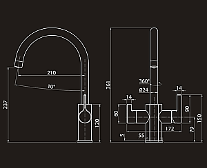 Смеситель для кухни Elghansa Kitchen Pure Water 56B5511 хром купить в интернет-магазине сантехники Sanbest
