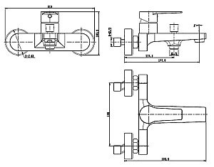 Смеситель для ванны Bien Lado ORB купить в интернет-магазине сантехники Sanbest