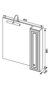 Зеркало Aquanet Стайл 85 в ванную от интернет-магазине сантехники Sanbest