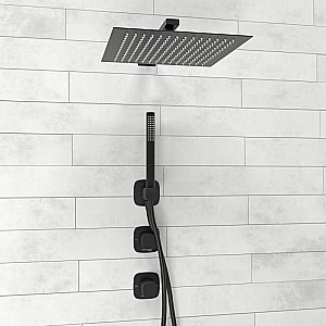 Душевая система WasserKRAFT Nuthe 9100 SET2838 черный Soft-touch матовый купить в интернет-магазине сантехники Sanbest