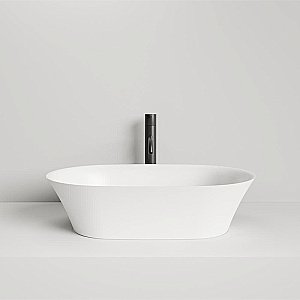 Раковина накладная Salini Mona 110821M 60 из искусственного камня S-Stone, белая матовая купить в интернет-магазине Sanbest