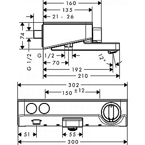 Смеситель для ванны и душа Hansgrohe ShowerTablet Select 300 13151400 белый/хром купить в интернет-магазине сантехники Sanbest