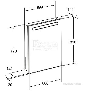 Зеркальный шкаф Roca Victoria Nord 60 белый купить в интернет-магазине сантехники Sanbest