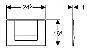 Кнопка для инсталляции Geberit Tango 115.760.46.1 матовый хром купить в интернет-магазине сантехники Sanbest