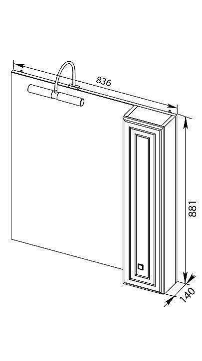 Зеркало Aquanet Стайл 85 в ванную от интернет-магазине сантехники Sanbest