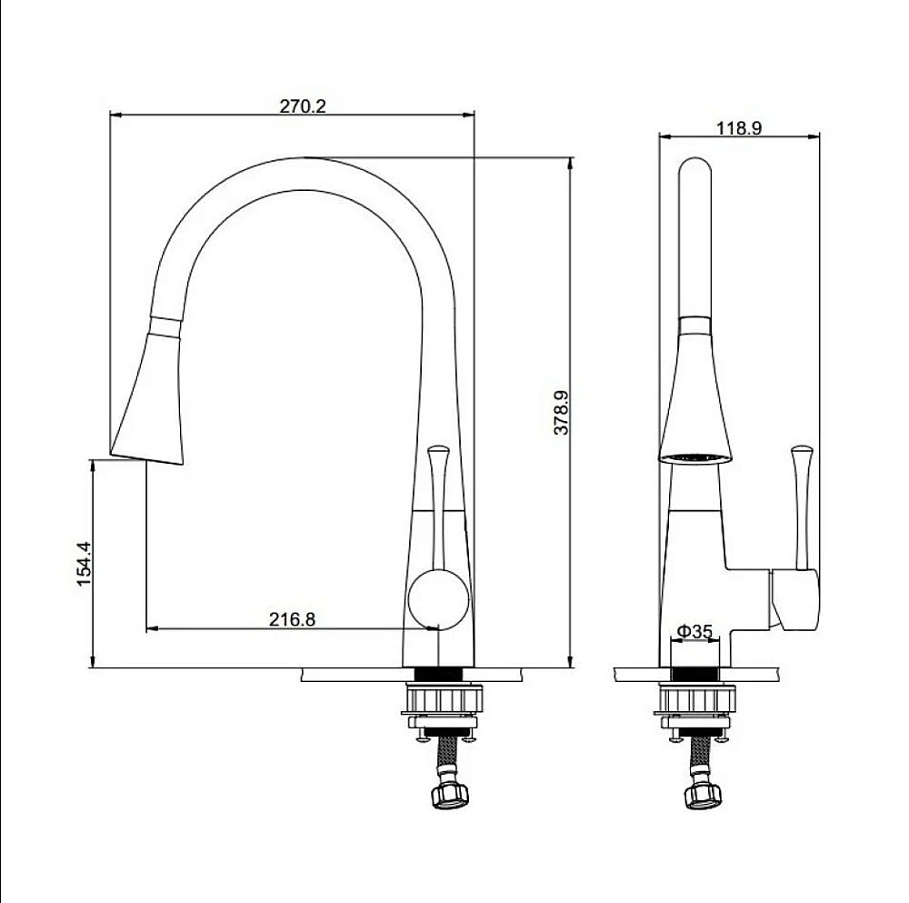Смеситель на кухню Schein Kitchen 50222/1046024 купить в интернет-магазине сантехники Sanbest