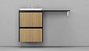 Мебель для ванной Velvex Klaufs 56.60.2Y светлое дерево/черный для ванной в интернет-магазине Sanbest