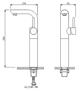 Смеситель для раковины Schein Icon 47221/8026002 купить в интернет-магазине сантехники Sanbest