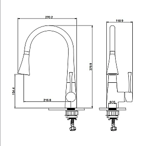 Смеситель на кухню Schein Kitchen 50222/1046024 купить в интернет-магазине сантехники Sanbest