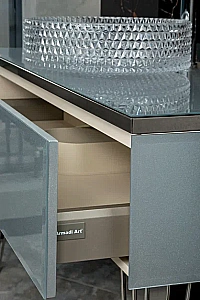 Консоль с раковиной и столешницей Armadi Art LUCIDO 100 серебро для ванной в интернет-магазине сантехники Sanbest