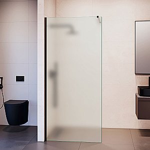 Душевая перегородка RGW Walk In WA-210B 90 351021009-24 стекло матовое/профиль черный купить в интернет-магазине Sanbest