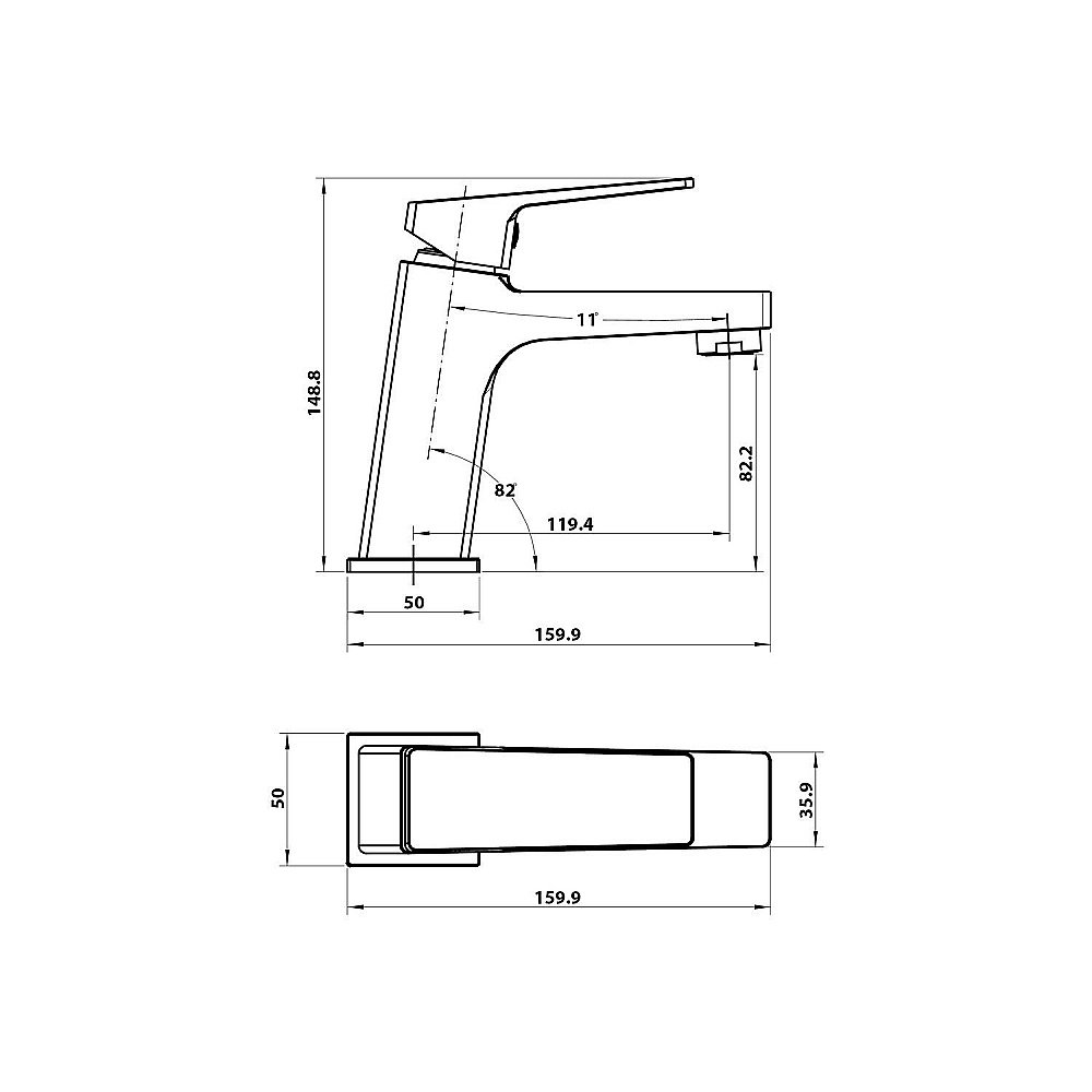 Смеситель для раковины Koller Pool Neon Cube NC0200 хром купить в интернет-магазине сантехники Sanbest