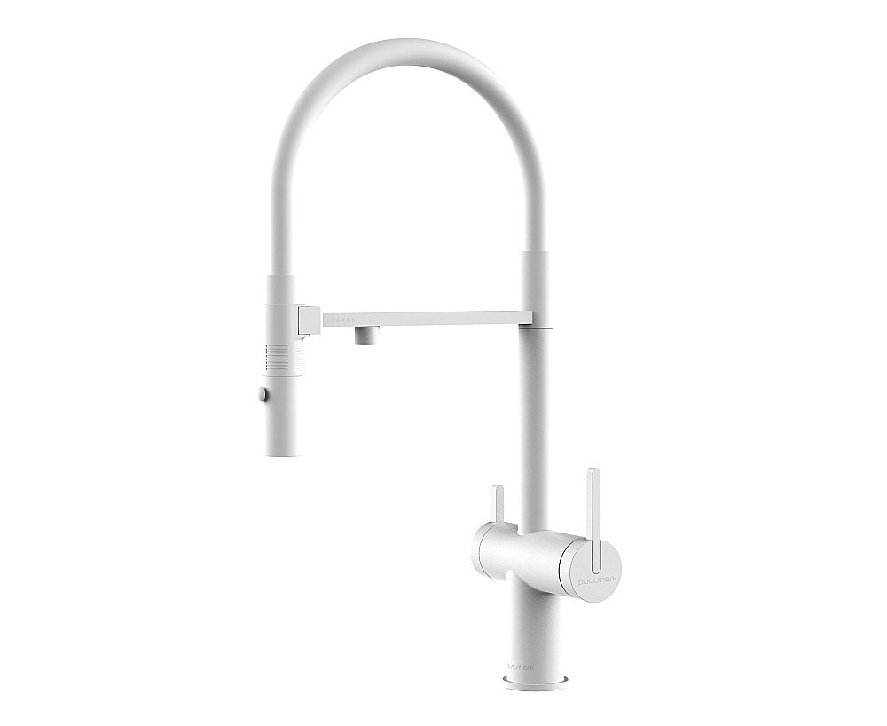 Смеситель для кухни Paulmark Gravity Gr213888-WH белый матовый купить в интернет-магазине сантехники Sanbest