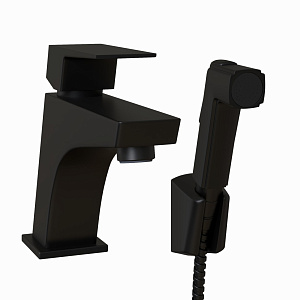 Смеситель для раковины PAINI Torre 98YO205/574 с гигиеническим душем, черный купить в интернет-магазине сантехники Sanbest