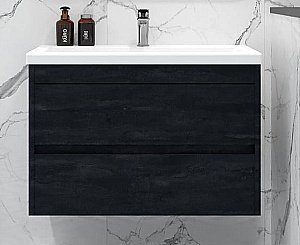 Тумба с раковиной Art&Max Family-M 75 подвесная, угольный камень для ванной в интернет-магазине Sanbest