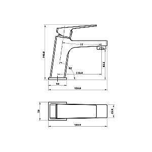 Смеситель для раковины Koller Pool Neon Cube NC0200 хром купить в интернет-магазине сантехники Sanbest