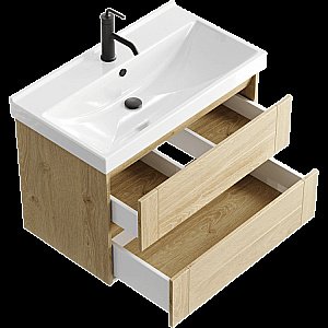 Тумба с раковиной Aqwella Astrid 80 AST0108 дуб давос для ванной в интернет-магазине Sanbest