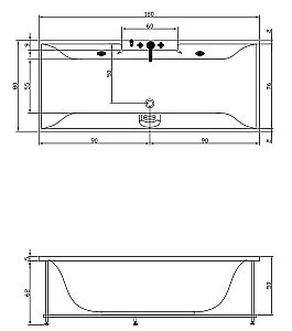 Гидромассажная ванна Aquatika Минима Basic 180x80 купить в интернет-магазине Sanbest