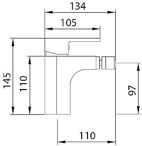 Смеситель для биде Koller Pool Round Arc RA0300 хром купить в интернет-магазине сантехники Sanbest