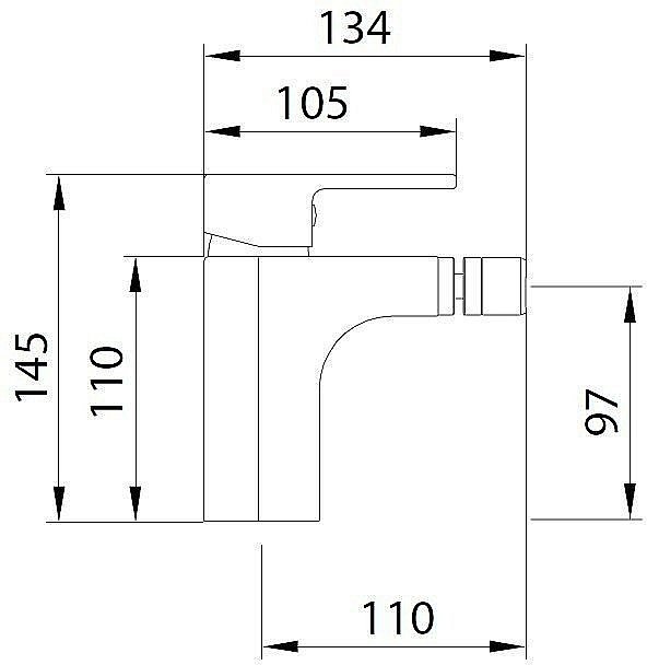 Смеситель для биде Koller Pool Round Arc RA0300 хром купить в интернет-магазине сантехники Sanbest