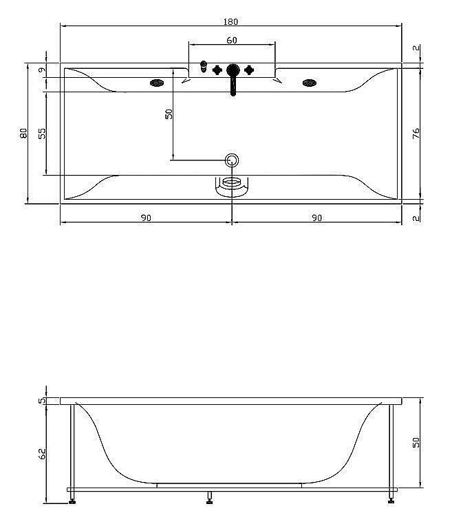 Гидромассажная ванна Aquatika Минима Basic 180x80 купить в интернет-магазине Sanbest
