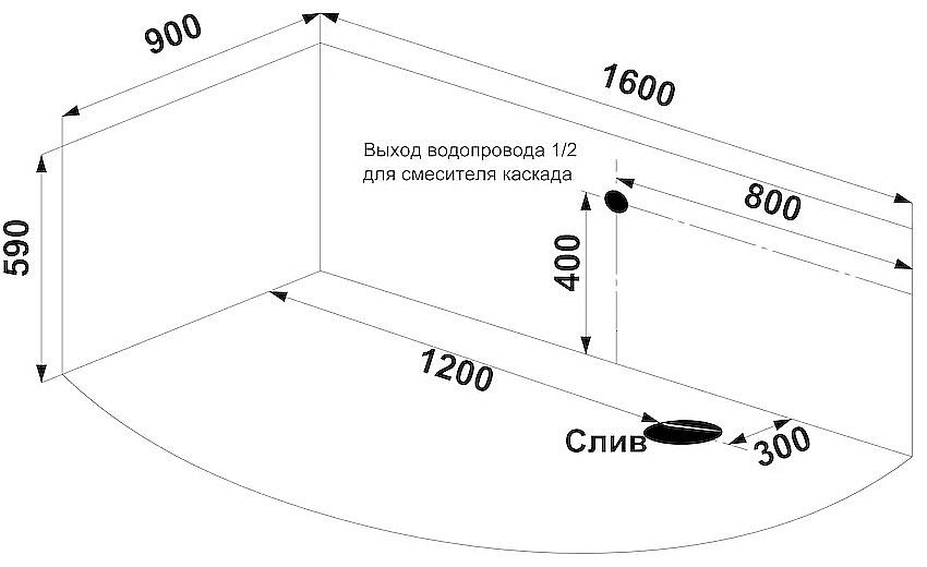 Ванна акриловая BAS САГРА NEW 160х90 белая купить в интернет-магазине Sanbest