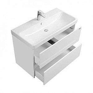 Тумба с раковиной Акватон Сканди 80 белая/белый матовый для ванной в интернет-магазине Sanbest