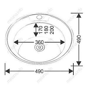 Мойка кухонная с сифоном Melana 017 N(*16) купить в интернет-магазине сантехники Sanbest