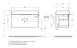 Тумба с раковиной Cezares PREMIUM 90 55445+50263 Plisse Verde opaco для ванной в интернет-магазине Sanbest
