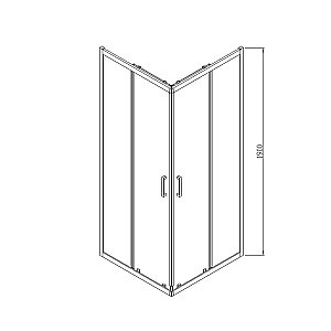Душевой уголок Vincea Alpha VSS-3AL100CLB 100x100 стекло прозрачное/профиль черный купить в интернет-магазине Sanbest