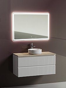 Тумба с раковиной Sancos SNOB T 100 со столешницей, белая матовый для ванной в интернет-магазине Sanbest