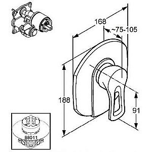 Смеситель для душа Kludi MX 336550562 купить в интернет-магазине сантехники Sanbest